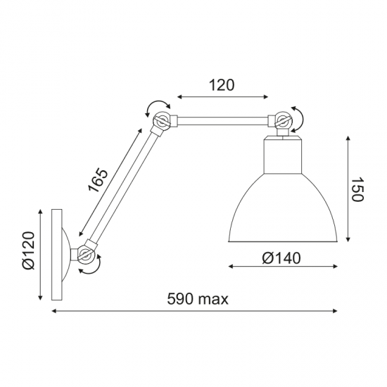 ^ΕΠΙΤΟΙΧΟ Φ/Σ 1ΧΕ27 ΜΕΤΑΛΛΙΚΟ ΣΚΟΥΡΙΑ ΒΡΑΧΙΟΝΑΣ Φ15Χ39CM THALASSA ^ΕΠΙΤΟΙΧΟ Φ/Σ 1ΧΕ27 ΜΕΤΑΛΛΙΚΟ ΣΚΟΥΡΙΑ ΒΡΑΧΙΟΝΑΣ Φ15Χ39CM THALASSA