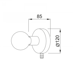 ΕΠΙΤΟΙΧΙΟ Φ/Σ 1ΧΕ27 ΜΕΤΑΛΛΙΚΟ ΤΙΡΚΟΥΑΖ+ΟΡΕΙΧΑΛΚΟ Φ12CM JOY