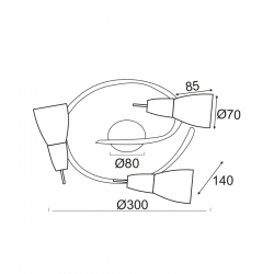 ΣΠΟΤ ΙΙI ΓΥΑΛΙ ΝΙΚΕΛ ΜΑΤ 3Χ40W E14 KAMET