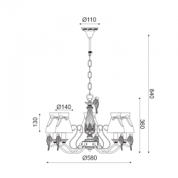 ^ΚΡΕΜ Φ/Σ 5ΧΕ14 ΜΕΤΑΛ ΛΕΥΚΟ-ΧΡΥΣΟ+ΛΕΥΚΟ ΑΜΠΑΖΟΥΡ Φ58ΧΗ84CM EKAVI