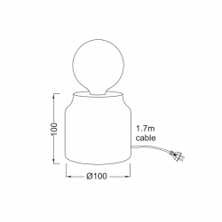 ΠΟΡΤΑΤΙΦ 1ΧΕ27 ΤΣΙΜΕΝΤΟ+ΧΑΛΙΚΙ Φ10ΧΗ10CM BELFAST