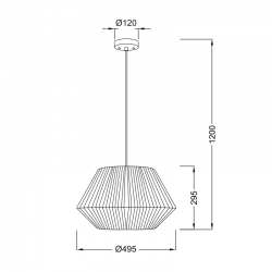 ΚΡΕΜΑΣΤΟ Φ/Σ 1ΧΕ27 ΣΧΟΙΝΙ ΛΕΥΚΟ Φ49,5ΧΗ120CM PERU ΚΡΕΜΑΣΤΟ Φ/Σ 1ΧΕ27 ΣΧΟΙΝΙ ΛΕΥΚΟ Φ49,5ΧΗ120CM PERU