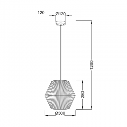 ΚΡΕΜΑΣΤΟ Φ/Σ 1ΧΕ27 ΣΧΟΙΝΙ ΛΕΥΚΟ Φ30ΧΗ120CM PERU ΚΡΕΜΑΣΤΟ Φ/Σ 1ΧΕ27 ΣΧΟΙΝΙ ΛΕΥΚΟ Φ30ΧΗ120CM PERU