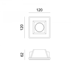 ^ΤΕΤΡΑΓΩΝΟ ΓΥΨΙΝΟ TRIMLESS ΣΠΟΤ ZOE GU10 ^ΤΕΤΡΑΓΩΝΟ ΓΥΨΙΝΟ TRIMLESS ΣΠΟΤ ZOE GU10