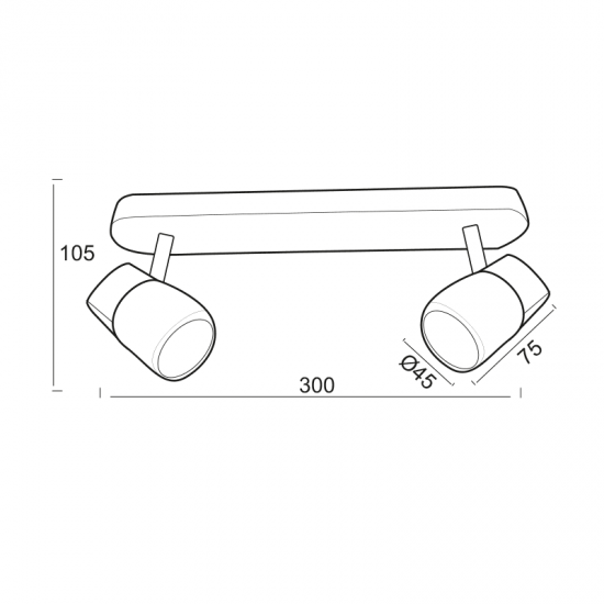 ΣΠΟΤ ΜΕ ΓΥΑΛΙ G9 II ΜΠΡΟΝΖΕ NAPLES