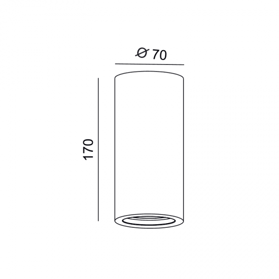 ^ΣΤΡΟΓΓΥΛΟ ΓΥΨΙΝΟ Φ/Σ ΟΡΟΦΗΣ RUTH GU10 Φ70x170 ^ΣΤΡΟΓΓΥΛΟ ΓΥΨΙΝΟ Φ/Σ ΟΡΟΦΗΣ RUTH GU10 Φ70x170