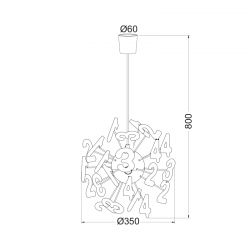 ΚΡΕΜΑΣΤΟ ΠΑΙΔΙΚΟ ΑΡΙΘΜΟΙ 3ΧE14 Φ35CM SCHOOL
