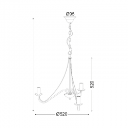 ΚΡΕΜΑΣΤΟ ΚΑΦΕ ΜΕΤΑΛΛΙΚΟ 3ΧΕ14 PALMYRA