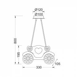 ΚΡΕΜΑΣΤΟ ΠΑΙΔΙΚΟ ΑΜΑΞΑ 2ΧE27 KINGDOM