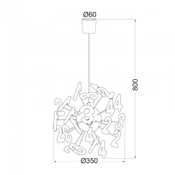 ΚΡΕΜΑΣΤΟ ΠΑΙΔΙΚΟ ΑΡΙΘΜΟΙ 4ΧE14 Φ35CM SCHOOL