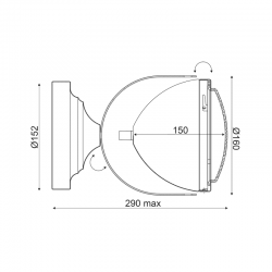 ΕΠΙΤΟΙΧΟ Φ/Σ 1ΧΕ14 ΜΕΤΑΛΛΙΚΟ ΧΡΩΜΙΟ+ΓΥΑΛΙ Φ15,2ΧΗ24,7CM HARLEY