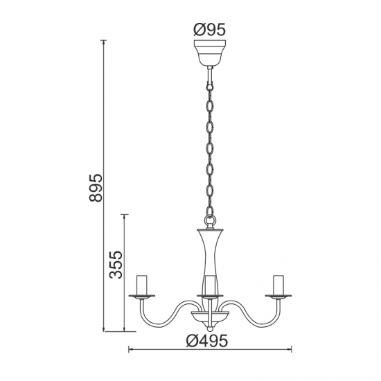 ΚΡΕΜΑΣΤΟ Φ/Σ 3ΧΕ14 ΜΕΤΑΛΛΙΚΟ ΛΕΥΚΟ Φ49,5ΧΗ89,5CM KNOSSOS ΚΡΕΜΑΣΤΟ Φ/Σ 3ΧΕ14 ΜΕΤΑΛΛΙΚΟ ΛΕΥΚΟ Φ49,5ΧΗ89,5CM KNOSSOS
