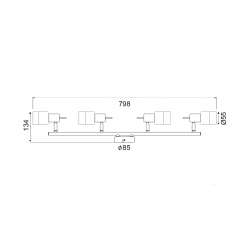 ΣΠΟΤ ΙΙΙΙ ΝΙΚΕΛ ΜΕ ΔΙΑΦΑΝΟ ΓΥΑΛΙ 4 Χ GU10 PLATINUM