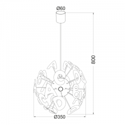 ΚΡΕΜΑΣΤΟ ΠΑΙΔΙΚΟ ΓΡΑΜΜΑΤΑ 4X40W E14 Φ35 SCHOOL