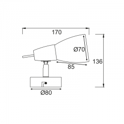ΣΠΟΤ Ι ΓΥΑΛΙ ΜΠΡΟΝΖΕ 40W E14 KAMET