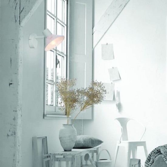 ΕΠΙΤΟΙΧΟ Φ/Σ 1ΧΕ14 PALOMA ΛΕΥΚΟ ΜΕΤΑΛΛΙΚΟ 16X13X9CM