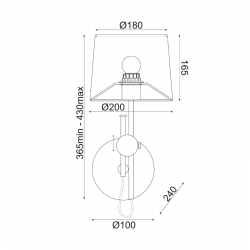 ΕΠΙΤΟΙΧΟ Φ/Σ 1ΧΕ27 ΜΕΤΑΛΛΙΚ ΝΙΚΕΛ+ΛΕΥΚΟ ΑΜΠΑΖΟΥΡ 20Χ25ΧΗ30CM MALLORCA