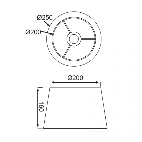 ΑΜΠΑΖΟΥΡ ΚΩΝΙΚΟ ΜΑΥΡΟ Φ25ΧΦ20ΧΗ16CM ΜΕ ΒΑΣΗ ΓΙΑ Ε27 MIX&MATCH ΑΜΠΑΖΟΥΡ ΚΩΝΙΚΟ ΜΑΥΡΟ Φ25ΧΦ20ΧΗ16CM ΜΕ ΒΑΣΗ ΓΙΑ Ε27 MIX&MATCH