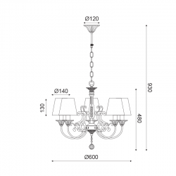 ΚΡΕΜ Φ/Σ 5ΧΕ14 ΜΕΤΑΛΛΙΚΟ ΛΕΥΚΟ-ΜΩΒ+ΑΜΠΑΖΟΥΡ ΦΤΕΡΑ Φ60ΧΗ93CM ZIZEL