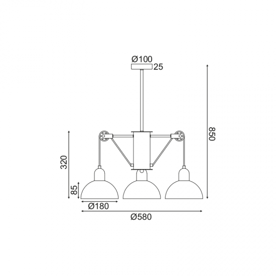 ΚΡΕΜΑΣΤΟ Φ/Σ 3ΧΕ14 ΓΚΡΙ/ΛΕΥΚΟ ΜΕΤΑΛΛΙΚΟ D58XH85CM CEZANNE ΚΡΕΜΑΣΤΟ Φ/Σ 3ΧΕ14 ΓΚΡΙ/ΛΕΥΚΟ ΜΕΤΑΛΛΙΚΟ D58XH85CM CEZANNE