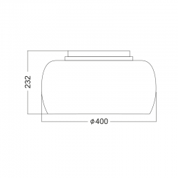 ΟΡΟΦΗΣ ΚΡΥΣΤΑΛΛΟ - ΓΥΑΛΙ Φ40CM 6ΧG9 YVONNE