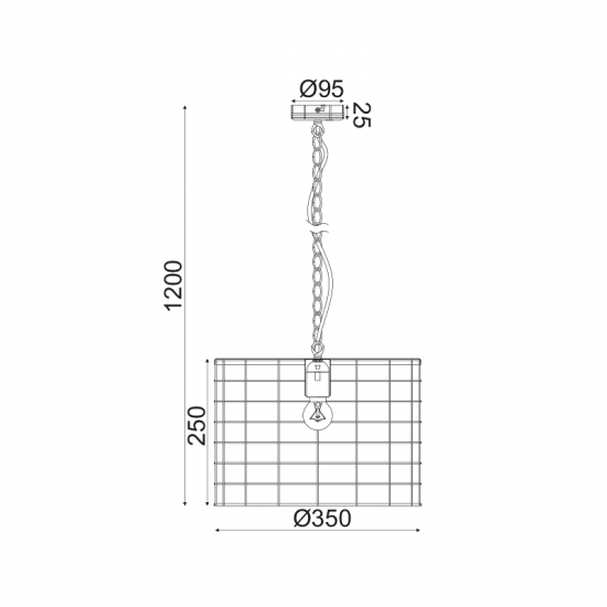 ΚΡΕΜΑΣΤΟ Φ/Σ 1ΧΕ27 ΜΕΤΑΛΛΙΚΟ ΑΠΟΧΡ.ΤΣΙΜΕΝΤΟΥ Φ23,2ΧΗ120CM DUBLIN