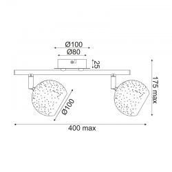 ΕΠΙΤΟΙΧΟ Φ/Σ 2ΧG9 ΜΕΤΑΛΛΙΚΟ ΛΕΥΚΟ+ΟΡΕΙΧΑΛΚΟ 32Χ10Χ15,8CM PLANETARIO