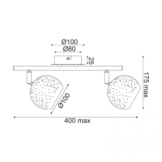 ΕΠΙΤΟΙΧΟ Φ/Σ 2ΧG9 ΜΕΤΑΛΛΙΚΟ ΛΕΥΚΟ+ΟΡΕΙΧΑΛΚΟ 32Χ10Χ15,8CM PLANETARIO