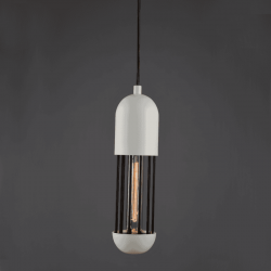 ΚΡΕΜΑΣΤΟ Φ/Σ 1ΧΕ27 ΛΕΥΚΟ ΜΕΤΑΛΛΙΚΟ D10XH120CM LAB