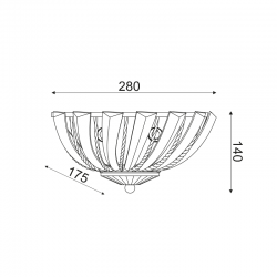 ΕΠΙΤΟΙΧΟ Φ/Σ 2ΧG9 ΚΡΥΣΤΑΛΛΟ+ΧΡΩΜΙΟ ΜΕΤΑΛΛΟ 28,5Χ17,5Χ14CM LUCA