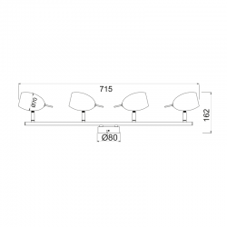 ΣΠΟΤ ΙΙΙΙ ΧΡΩΜΙΟ 4 Χ GU10 LEGOLAS