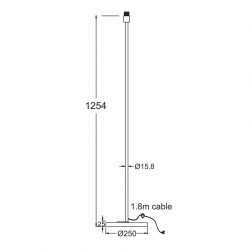 ΜΕΤ/ΚΟ Φ/Σ ΔΑΠΕΔΟΥ 1ΧΕ27 ΛΕΥΚΟ-ΛΕΥΚΟ ΚΑΛΔ. ΚΥΚΛ. ΒΑΣΗ Η126cm MIX&MATCH