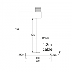 ΜΕΤ/ΚΟ Φ/Σ ΠΟΡΤΑΤΙΦ1ΧΕ27 ΧΡΩΜΙΟ-ΛΕΥΚ ΚΑΛΔ.ΟΡΘΟΓ.ΒΑΣΗ Η29,8cm MIX&MATCH