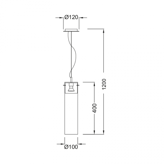 ΚΡΕΜΑΣΤΟ Φ/Σ 1ΧGU10 ΜΕΤΑΛΛΙΚΟ ΑΠΟΧΡ.ΞΥΛΟΥ+ΓΥΑΛΙ Φ10ΧΗ120CM POTHOS