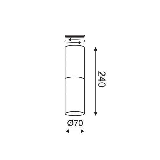 ΕΠΙΤΟΙΧΟ Φ/Σ 1XGU10 ΚΑΦΕ ΠΗΛΟΣ+ΜΕΤΑΛΛΙΚΟ ΜΑΥΡΟ  Φ7ΧΗ24CM PLACEBO