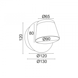 ^ΕΠΙΤΟΙΧΟ Φ/Σ LED 8W 3000K 640LM ΜΑΥΡΟ ΜΕΤ/ΚΟ 12X12X13CM LUCIDO ^ΕΠΙΤΟΙΧΟ Φ/Σ LED 8W 3000K 640LM ΜΑΥΡΟ ΜΕΤ/ΚΟ 12X12X13CM LUCIDO