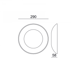 ^LED ΓΥΨΙΝΟ Φ/Σ PLACA LED 4W 3000K 350LM 230V AC RA80 Φ29x5,8CM