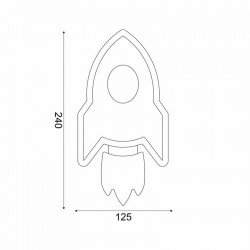 ΕΠΙΤΟΙΧΟ Φ/Σ LED 5.5W 3000K 385LM NASA ΜΠΛΕ MDF 24X13X3.8CM