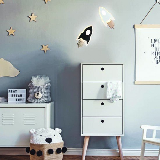 ΕΠΙΤΟΙΧΟ Φ/Σ LED 5.5W 3000K 385LM NASA ΛΕΥΚΟ MDF 24X13X3.8CM