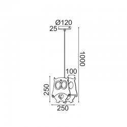 ΚΡΕΜΑΣΤΟ Φ/Σ 1ΧΕ27 ΚΟΥΚΟΥΒΑΓΙΑ MDF 25X10XH100CM FARMA