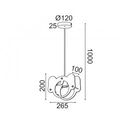 ΚΡΕΜΑΣΤΟ Φ/Σ 1ΧΕ27 ΕΛΕΦΑΝΤΑΚΙ MDF 27X10XH100CM FARMA