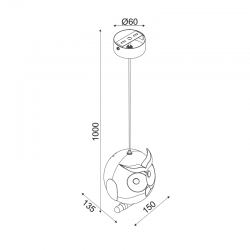 ΚΡΕΜΑΣΤΟ Φ/Σ 1ΧΕ14 ΡΟΖ ΠΛΑΣΤΙΚΟ ΚΟΥΚΟΥΒΑΓΙΑ 15Χ13,5ΧΗ80CM KOKKA