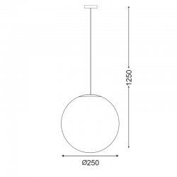 HANG LIGHT PMM Φ250 PMM CLEAR