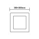 LED SLIM PANEL WHITE SQUARE CEIL.24W 3000K 2100Lm Φ300 230V AC Ra80 LED SLIM PANEL WHITE SQUARE CEIL.24W 3000K 2100Lm Φ300 230V AC Ra80