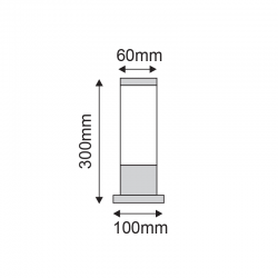 ΚΟΛΩΝΑΚΙ ΤΕΤΡΑΓΩΝΟ 30cm ΑΝΟΞΕΙΔΩΤΟ