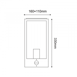 ^ΜΑΥΡΟ ΕΠΙΤΟΙΧΟ ΦΩΤΙΣΤΙΚΟ CELIA 1XE27 IP44 ΜΕ ΔΙΑΦΑΝΟ ΓΥΑΛΙ & ΑΙΣΘΗΤΗΡΑ ΚΙΝΗΣΗΣ-ΜΕΡΑΣ ΝΥΧΤΑΣ