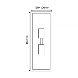 ^ΓΚΡΙ ΕΠΙΤΟΙΧΟ ΦΩΤΙΣΤΙΚΟ CELIA 2XE27 IP44 ΜΕ ΔΙΑΦΑΝΟ ΓΥΑΛΙ