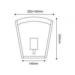 ^ΜΑΥΡΟ ΕΠΙΤΟΙΧΟ ΦΩΤΙΣΤΙΚΟ CELIA V 1XE27 IP44 ΜΕ ΔΙΑΦΑΝΟ ΓΥΑΛΙ