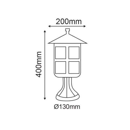 ΦΑΝΑΡΙ ΚΟΛΩΝΑΣ ΣΚΟΥΡΙΑ 39Χ21cm