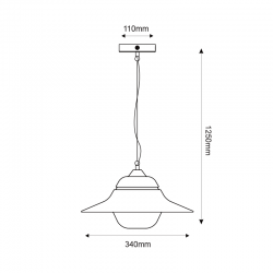^ΛΕΥΚΟ ΚΡΕΜΑΣΤΟ ΦΩΤΙΣΤΙΚΟ JULIE 1XE27 IP44 ΜΕ ΟΠΑΛ ΓΥΑΛΙ